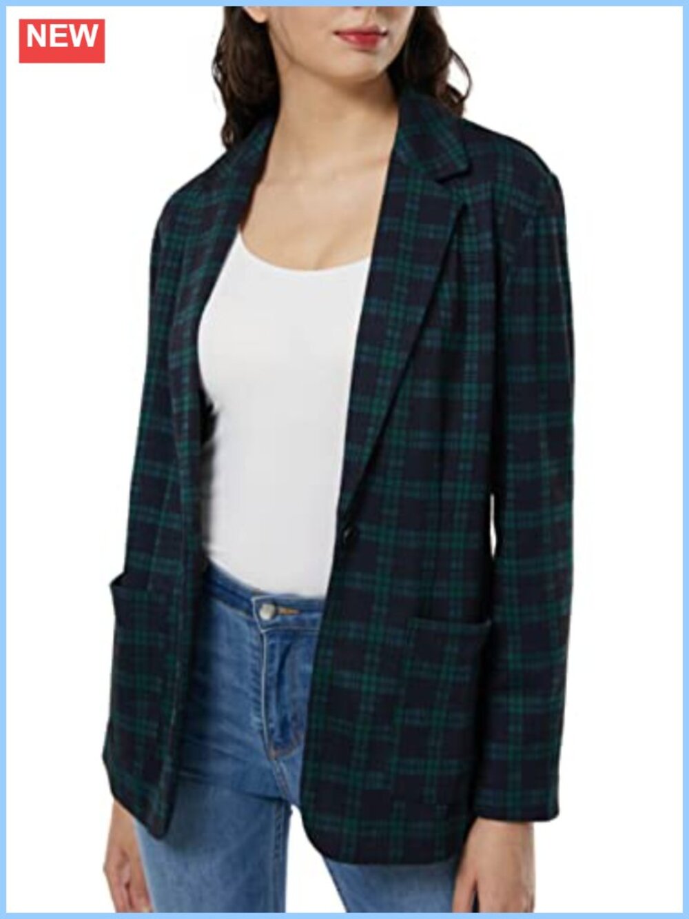 Women's Casual Blazer Button Front Long Sleeve
